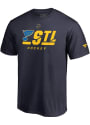 St Louis Blues Pro Tricode T Shirt - Navy Blue