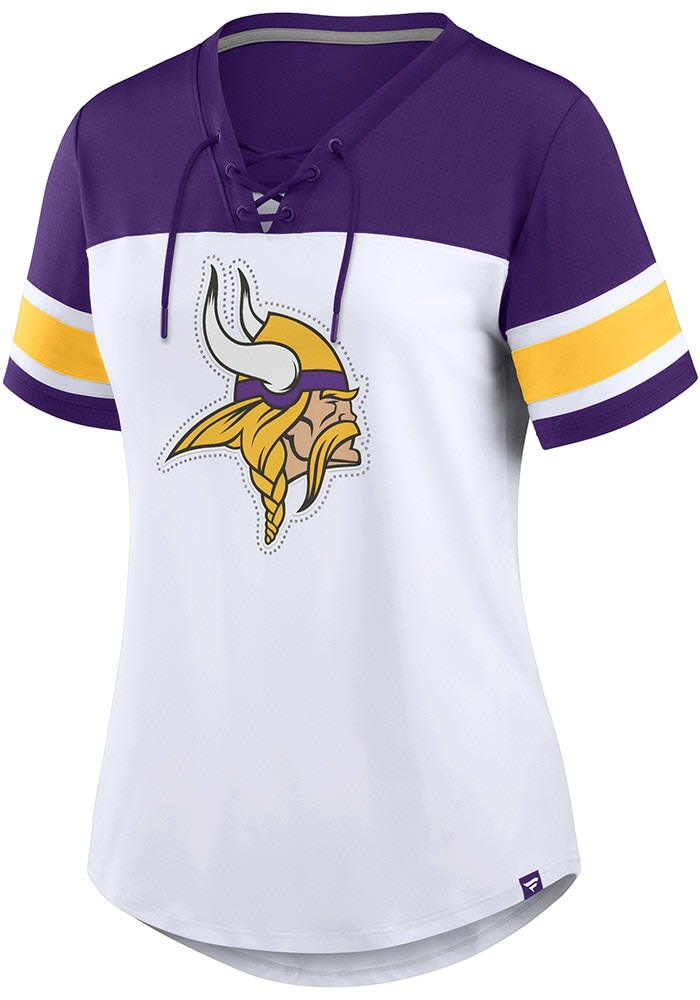 Minnesota Vikings Womens White Athena Fashion Football Jersey