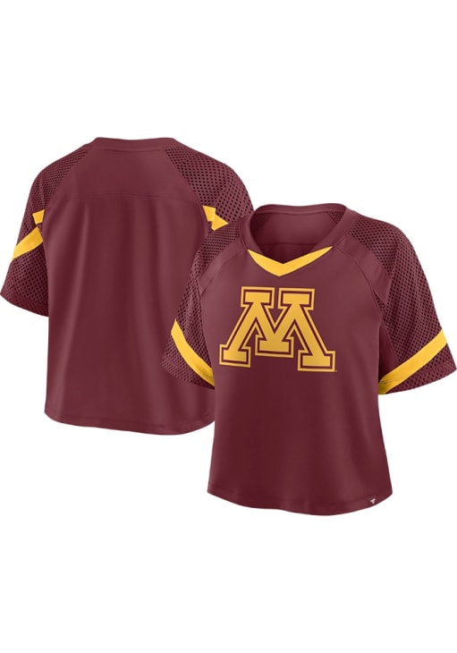Minnesota Golden Gophers Womens Maroon Reach Farther Short Sleeve T-Shirt