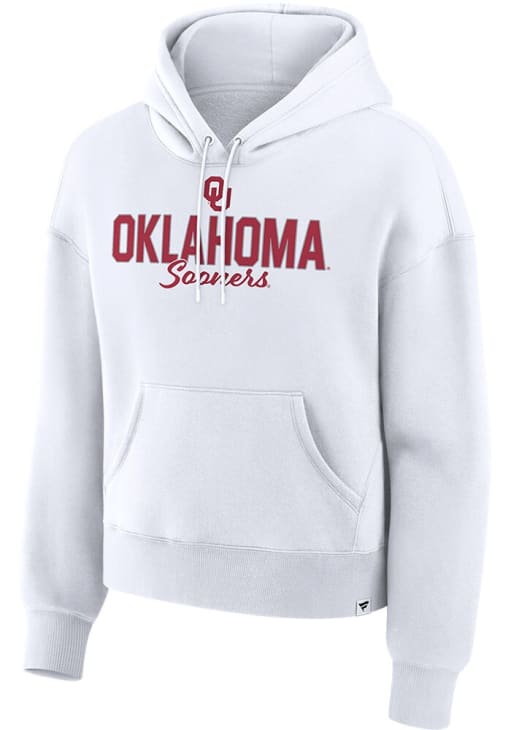 Oklahoma Sooners Womens White Achieve Greatness Hooded Sweatshirt