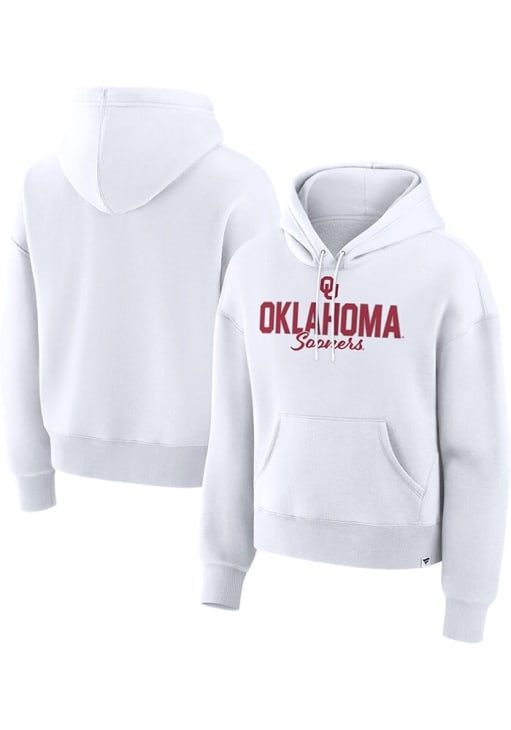 Oklahoma Sooners Womens White Achieve Greatness Hooded Sweatshirt