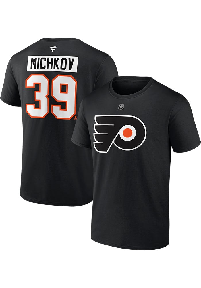 Matvei Michkov Philadelphia Flyers BLACK Name Number Short Sleeve