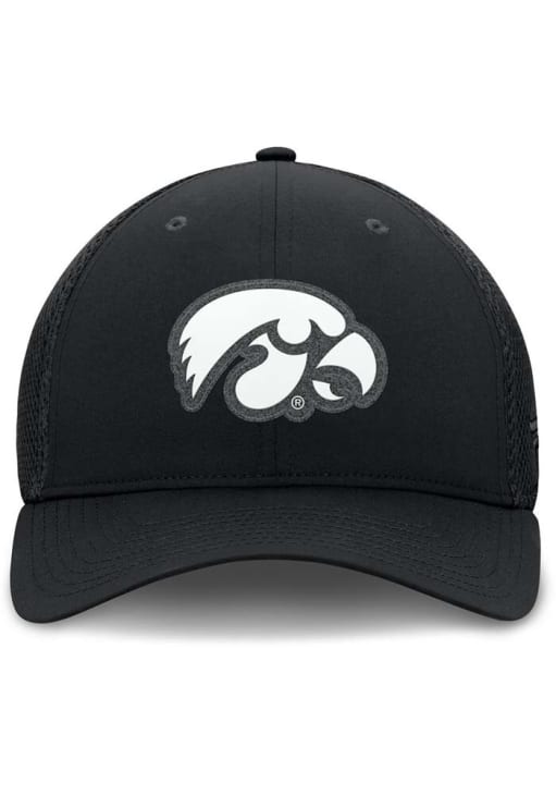 Iowa Hawkeyes Mens Black COLLEGE VERTICAL Flex Hat