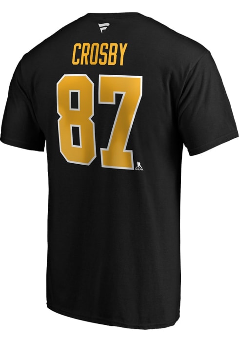 Sidney Crosby Penguins Authentic Stack Short Sleeve Player T Shirt