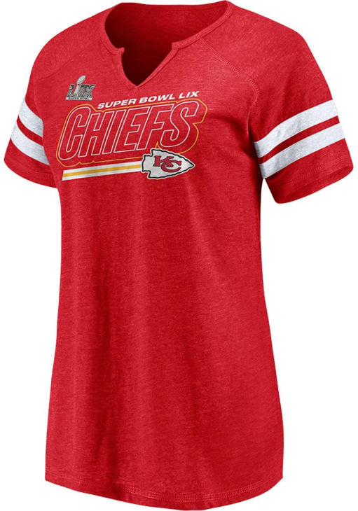 Kansas City Chiefs Womens Red 2024 Super Bowl Participant Cheer Section Short Sleeve T-Shirt