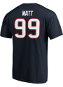 JJ Watt Houston Texans Authentic Stack T-Shirt - Navy Blue