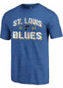 St Louis Blues Triblend Crease Fashion T Shirt - Blue