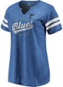 St Louis Blues Womens Off the Boards Notch T-Shirt - Blue