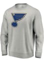St Louis Blues Team Logo Crew Sweatshirt - Grey
