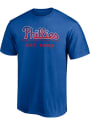 Philadelphia Phillies Established Crewneck T Shirt - Blue