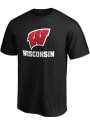 Wisconsin Badgers Lockup T Shirt - White