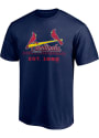 St Louis Cardinals Established Crewneck T Shirt - Navy Blue