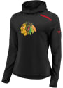 Chicago Blackhawks Womens Transitional Hooded Sweatshirt - Black