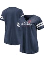Cleveland Indians Womens Triblend T-Shirt - Navy Blue