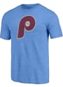 Philadelphia Phillies Coop P Logo Fashion T Shirt - Light Blue