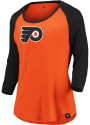 Philadelphia Flyers Womens Raglan T-Shirt - Orange