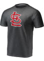 St Louis Cardinals Wordmark Logo Space Dye T Shirt - Grey