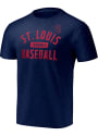 St Louis Cardinals Wordmark Space Dye T Shirt - Navy Blue