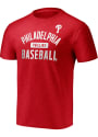 Philadelphia Phillies Wordmark Space Dye T Shirt - Red