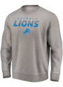 Detroit Lions Block Party Elevate Play Crew Sweatshirt - Grey
