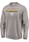 Main image for Pittsburgh Steelers Mens Grey Block Party Elevate Play Long Sleeve Crew Sweatshirt