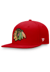 Main image for Chicago Blackhawks Mens Red Secondary Core Fitted Hat
