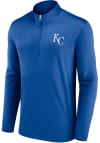Main image for Kansas City Royals Mens Blue Team Poly QZ Long Sleeve 1/4 Zip Pullover