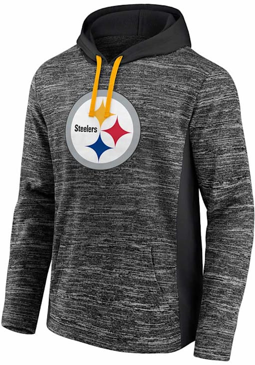 Pittsburgh Steelers Mens CHARCOAL CHILLER FLEECE Lightweight