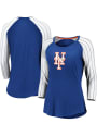 New York Mets Womens Iconic Pinstripe T-Shirt - Blue