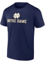 Notre Dame Fighting Irish Name Drop T Shirt - Navy Blue