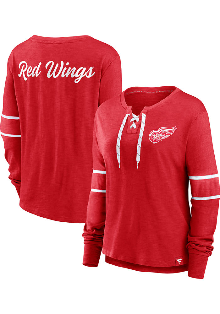 Detroit Red Wings RED Iconic Long Sleeve LS Tee