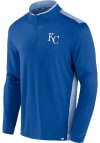 Main image for Nike Kansas City Royals Mens Blue ICONIC BRUSHED POLY QZ Long Sleeve 1/4 Zip Pullover