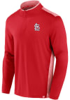 Main image for Nike St Louis Cardinals Mens Red ICONIC BRUSHED POLY QZ Long Sleeve 1/4 Zip Pullover