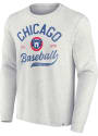 Chicago Cubs Nike TRUE CLASSICS BI-BLEND LS T Shirt - Grey