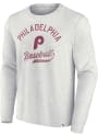 Philadelphia Phillies Nike TRUE CLASSICS BI-BLEND LS T Shirt - Grey