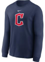 Cleveland Guardians Nike CORE LS T-SHIRT T Shirt - Navy Blue