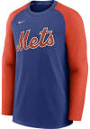 Main image for Nike New York Mets Mens Navy Blue PREGAME CREW TOP Long Sleeve Sweatshirt