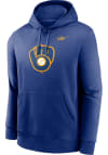 Main image for Nike Milwaukee Brewers Mens Blue COOP LOGO CLUB Long Sleeve Hoodie