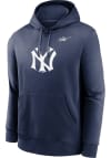 Main image for Nike New York Yankees Mens Navy Blue COOP LOGO CLUB Long Sleeve Hoodie