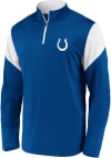 Main image for Indianapolis Colts Mens Blue Poly Interlock Long Sleeve 1/4 Zip Pullover