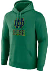 Main image for Notre Dame Fighting Irish Mens Green Fleece Name Drop Long Sleeve Hoodie