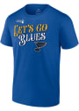 St Louis Blues Team Slogan T Shirt - Blue
