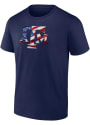 Texas A&M Aggies Banner Wave Short Sleeve Tee T Shirt - Navy Blue