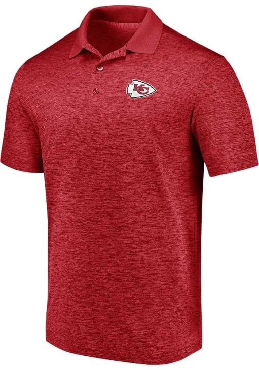 Kansas City Chiefs Mens Red EVERGREEN Short Sleeve Polo