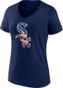Chicago White Sox Womens Stars and Stripes T-Shirt - Navy Blue