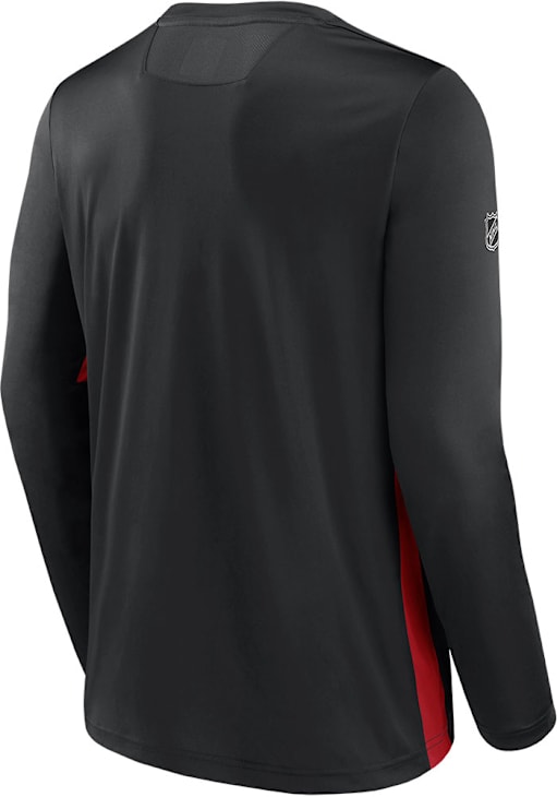 Detroit Red Wings Black Rink Tech Long Sleeve T-Shirt