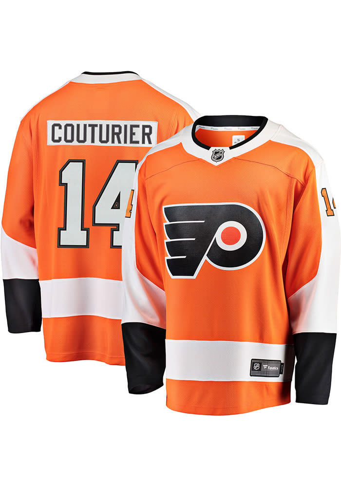 Philadelphia Flyers No14 Sean Couturier Orange Home Drift Fashion Jersey