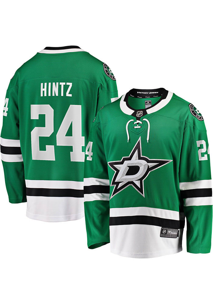 No24 Roope Hintz Green Salute to Service 2020 Stanley Cup Final Jersey