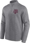 Main image for Texas A&M Aggies Mens Grey Heritage Fleece Vintage Long Sleeve 1/4 Zip Pullover