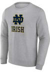 Main image for Notre Dame Fighting Irish Mens Grey Primary Logo Long Sleeve Crew Sweatshirt